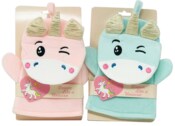 Wholesale - BATH GLOVE 2 COLORS ASSTD - PINK AN, UPC: 810002204364
